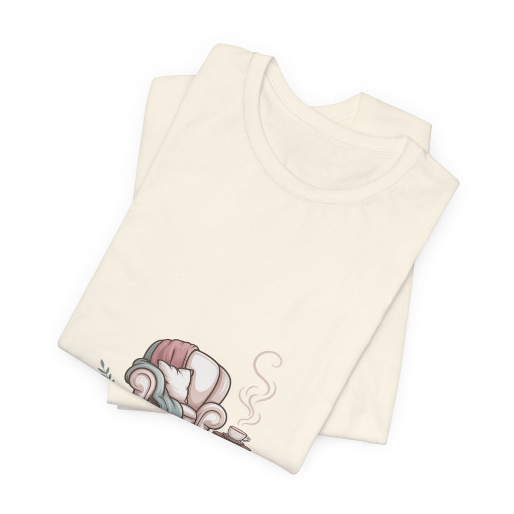 Recharge Season Tee — Cozy Armchair & Coffee Relaxation T‑Shirt