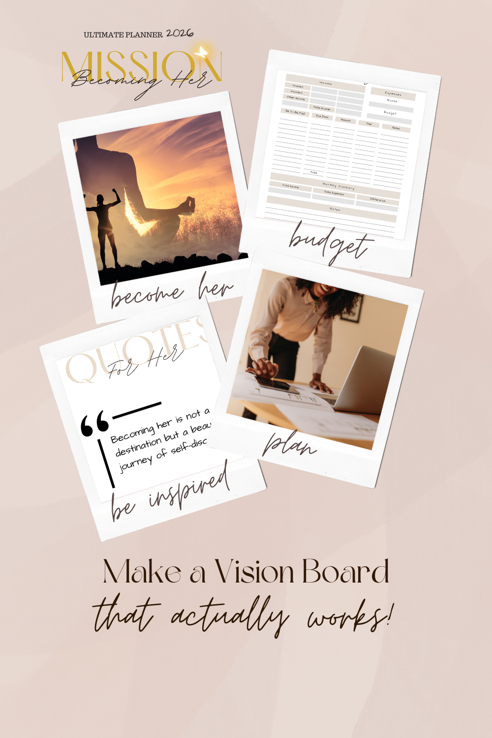 Digital Becoming Her Weekly Planner Series: Cultivate Your Best Life with Visionary Planning and Financial Empowerment